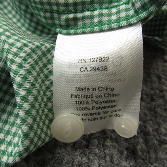 Mountain Khakis‎ Shirt Mens Medium Green Gingham Check Passport EC Outdoor - Picture 8 of 13